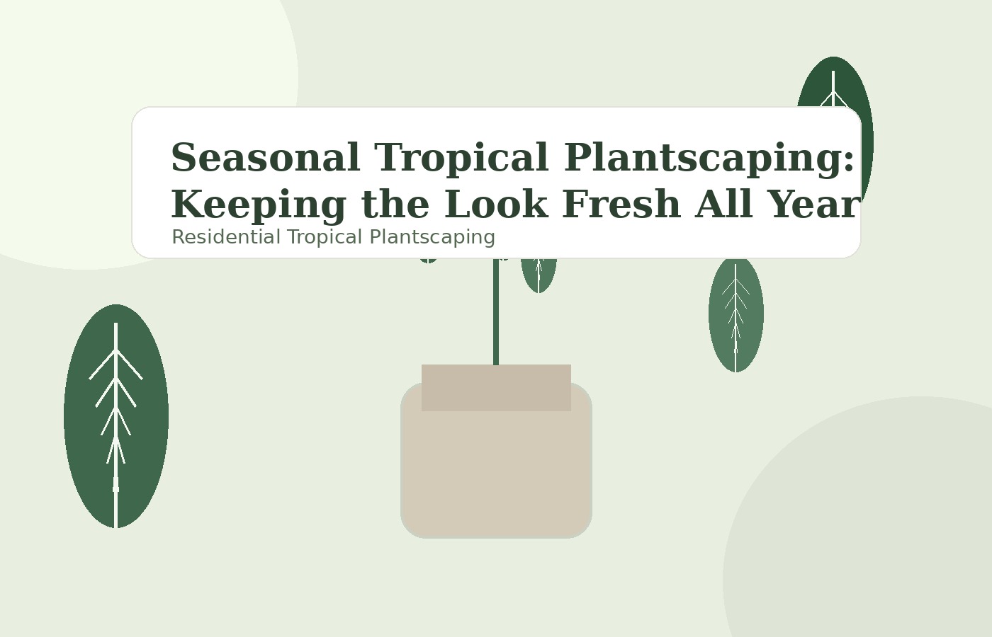 Seasonal Tropical Plantscaping: Keeping the Look Fresh All Year